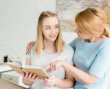 caregiver with a teen girl